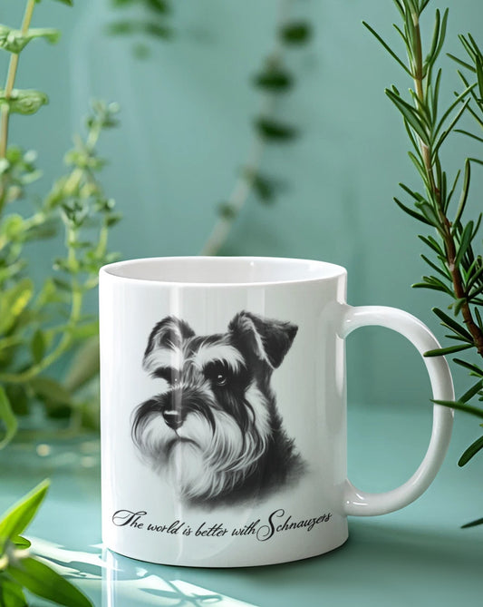 The world is better with Schnauzers- Mug (11oz, 15oz)